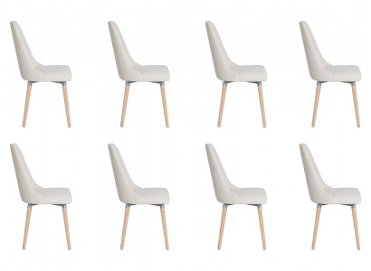 8x Design Upholstered Seat Chairs Chair Set Armchair Lounge Club Set